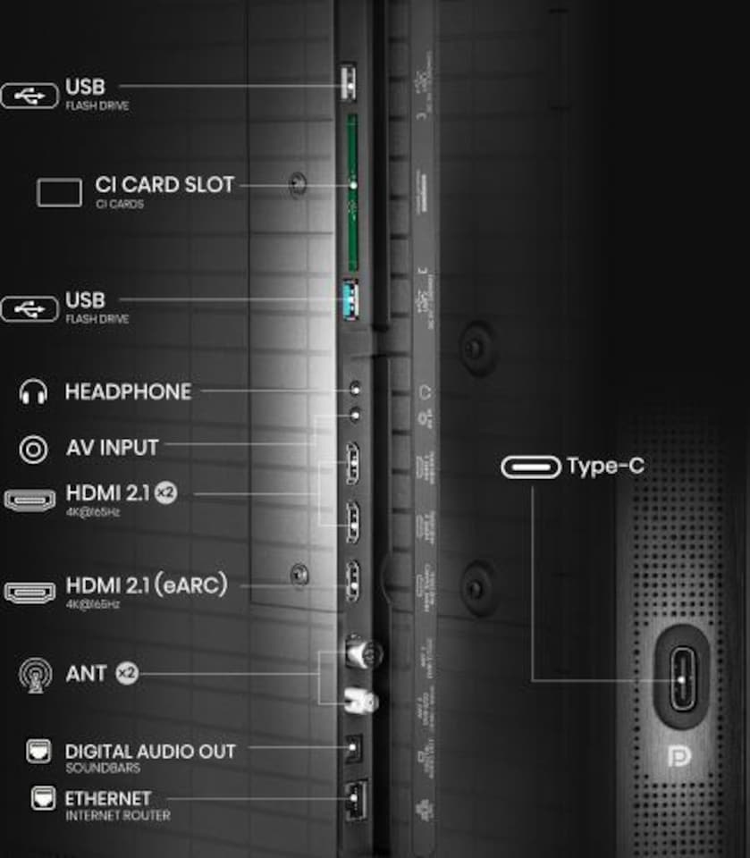 image 1 of Hisense 55" U8QTUK MiniLED 165Hz Smart AI TV with Freely