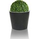 image 4 of Primrose Black Polystone Patio Garden Outdoor Round Planter 70cm