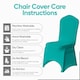 image 3 of Chair Cover Spandex Polyester Stretch Fabric Dining Slipcovers