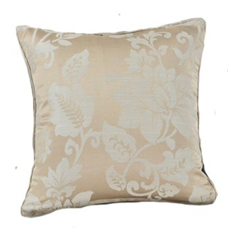 image 1 of Soft Luxury Jacquard Floral Cushion - 43cm x 43cm Grey | Silver
