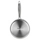 image 4 of Hextec Non Stick Stainless Steel Aluminium Induction Cookware Tempered Glass Lid | Silver | Silver | 20cm Frying Pan