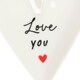 image 2 of Something Different Love You Heart Trinket Dish - White/Black - One Size