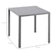 image 7 of HOMCOM Modern Square Dining Table with Tempered Glass Top Metal Legs for Kitchen