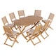 image 1 of Rowlinson Ashdown Folding 8 Seat Oval Dining Set with Cushions | Multi | Natural | 9