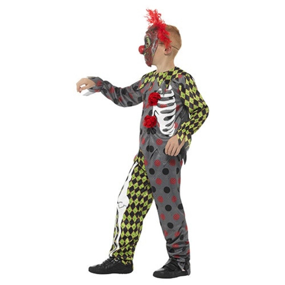 image 1 of Twisted Clown Deluxe Fancy Dress Costume Kids Unisex Small - Age 4-6