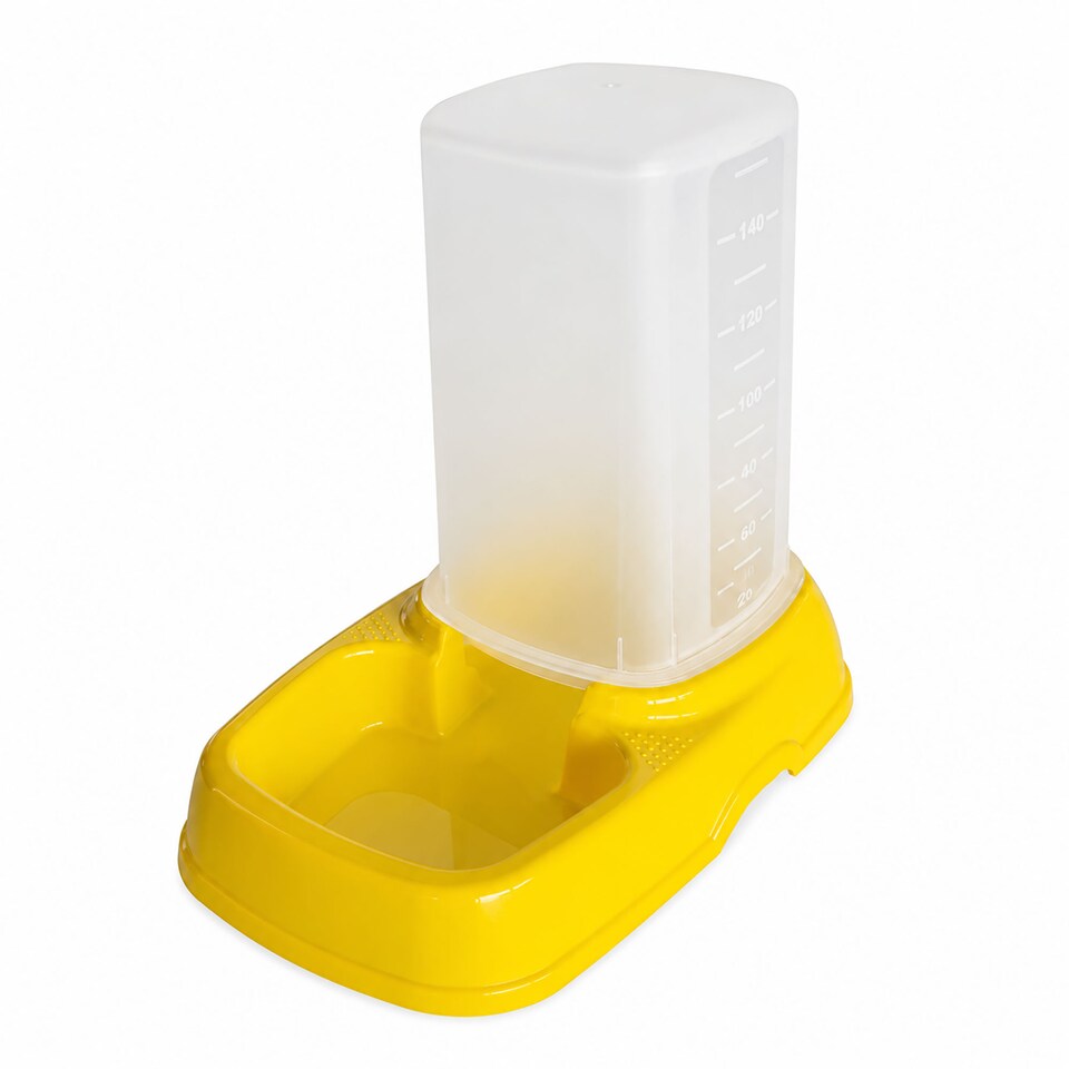 image 1 of Automatic Pet Feeder Bowl for Food or Water - Yellow