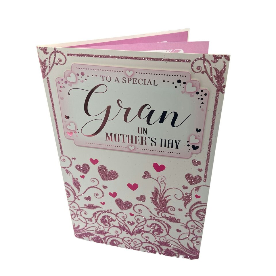 image 1 of To A Special Gran Glitter Hearts Design Mother's Day Card