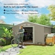 image 3 of Outsunny 13 x 11ft Garden Shed Storage with Foundation Kit & Vents Light Grey