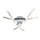 image 1 of COSYLYTE Samford 3 Light LED  Beaded Ceiling Light Chrome