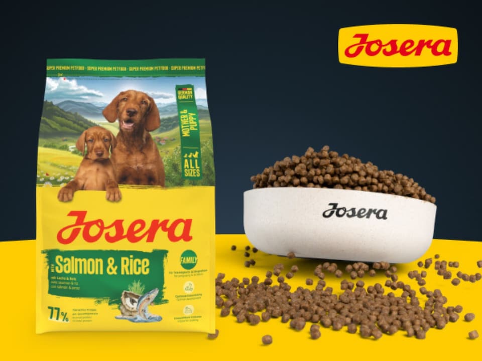 image 1 of Josera Mother & Puppy Salmon & Rice | Pregnant & nursing mothers | Weaning puppies | Soakable small kibble | Optimal development | Gluten free | 3kg