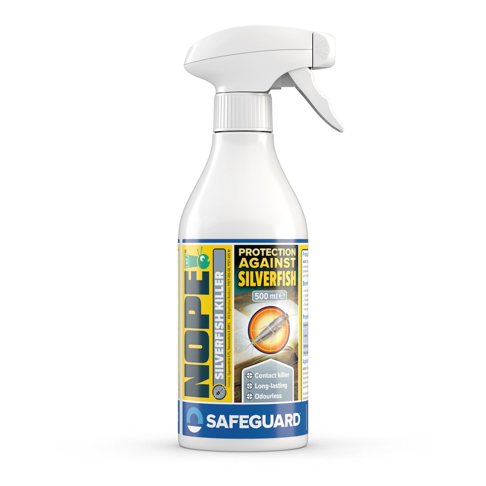 image 1 of NOPE Silverfish Killer Spray - 500ml - Spray Long-Lasting, Odourless, Fast Acting for Indoor and Outdoor use.