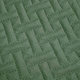 image 4 of OHS Geo Pinsonic Blanket Quilted Bedspread, 200x240cm - Forest Green