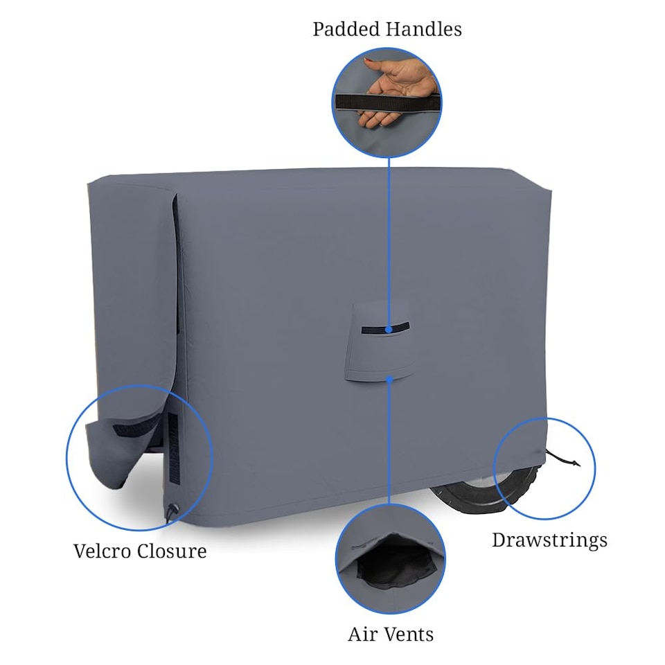 image 1 of Covers&All Outdoor Generator Cover, 32 in L x 24 in W x 24 in H, Grey