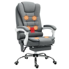 Vinsetto Ergonomic Heated 6 Points Vibration Massage Office Chair, Grey
