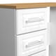 image 8 of Norfolk 3 Drawer Vanity in White Ash & Modern Oak (Ready Assembled) | White | White Ash & Modern Oak
