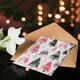 image 4 of Pink Grey Scottish Tartan Pattern Trees Modern Blank For Him Or Her Art Christmas Card