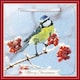 image 1 of Blue Bird On Berry Branch Photographic 3D Lenticular Merry Christmas Card with Detachable Keepsake