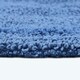image 4 of Homescapes Luxury Reversible Semi Circle Bath Mat - Cobalt Blue Blue