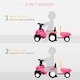 image 3 of HOMCOM Ride On Tractor Toddler Walker Foot To Floor Slider 12-36 Months Pink