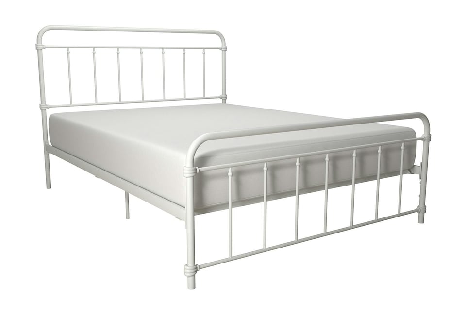 image 1 of Wallace Metal Bed White, Double