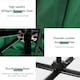 image 6 of Outsunny Square Cantilever Roma Parasol, 360-Degree Rotation, Green