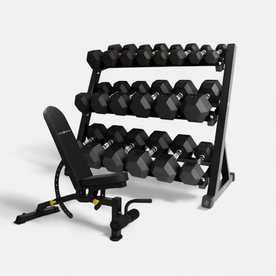 image 1 of GymSets 3 Tier Dumbbell Storage Rack – Home Gym Weight Organizer
