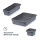 image 5 of 8PC Interlocking Drawer Organiser Grey