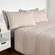 image 3 of OHS Coverless Reversible 10.5 Tog Duvet And Pillowcase Bedding Set, King - Sage/Natural Multi | Sage Green and Natural | King
