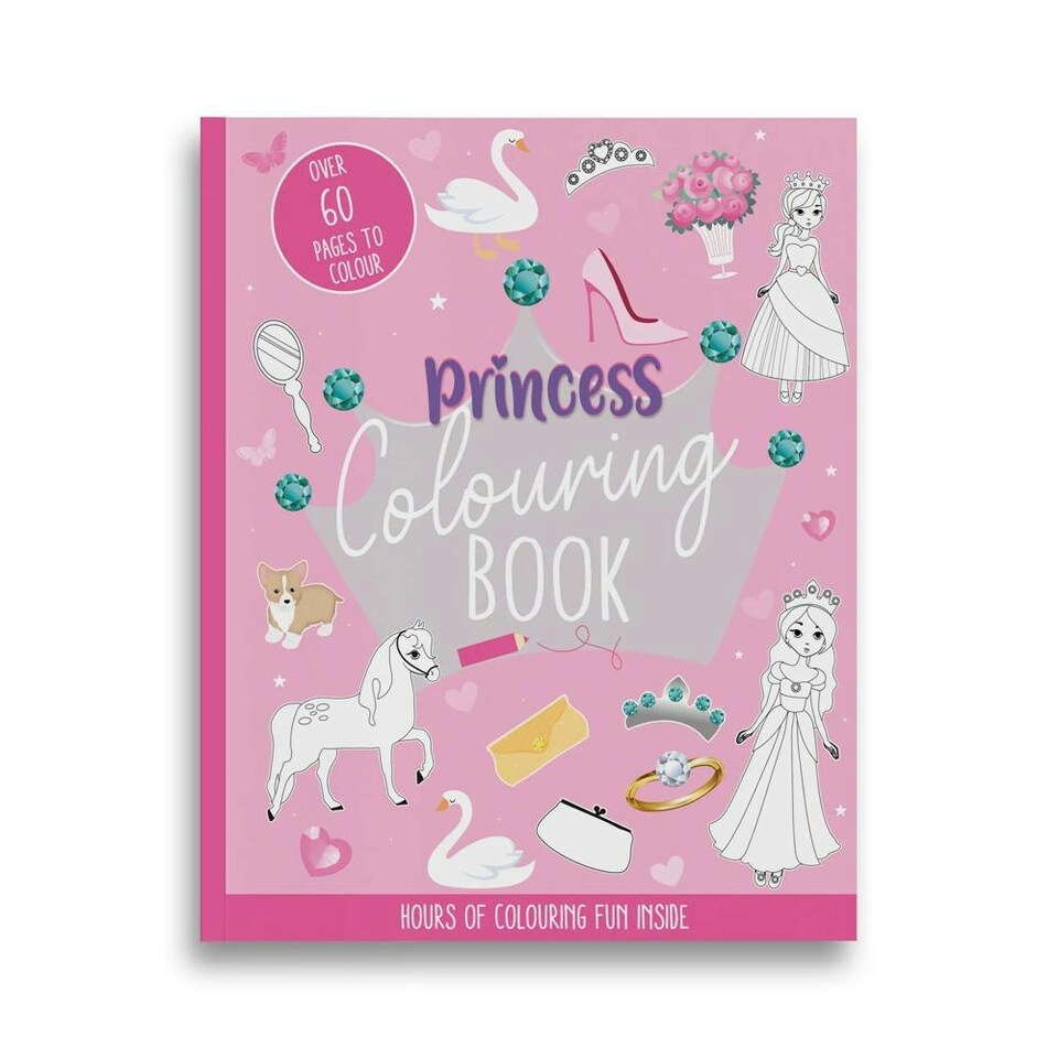 image 1 of 303 x 240mm Princess Colouring Book Pink | 8x10in
