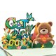 image 3 of Bear Hugs 3D Pop Up Get Well Soon Card