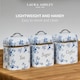 image 7 of VQ Laura Ashley Tea Coffee and Sugar Canisters Set of 3 Stainless Steel Tea