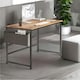 image 4 of Industrial Computer Desk With Storage Bag Brown