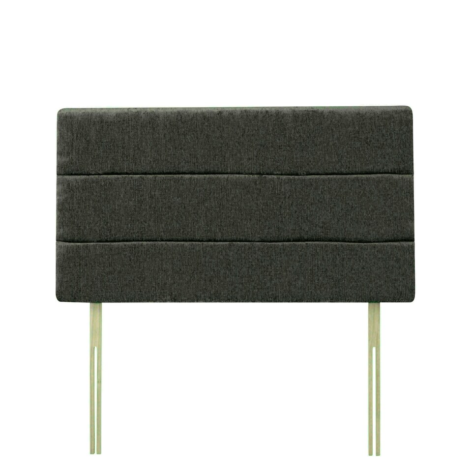 Milan Charcoal Chenille Headboard Small Double N/A