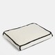 image 4 of OHS Sherpa Bind Rectangular Soft Plump Plush Cosy Pet Dog Cat Crate Cushion Bed Mat Multi | Cream and Black | M