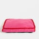 image 2 of OHS Sherpa Bind Rectangular Soft Plump Plush Cosy Pet Dog Cat Crate Cushion Bed Mat | Multi | Pink and Red | M