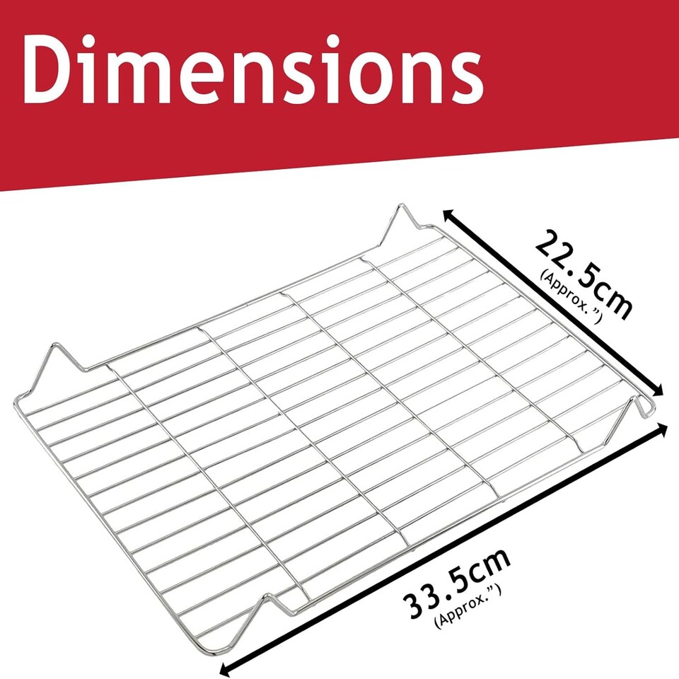 image 1 of SPARES2GO Small Grill Pan Rack Insert Tray compatible with Indesit Oven Cookers (335mm x 225mm)