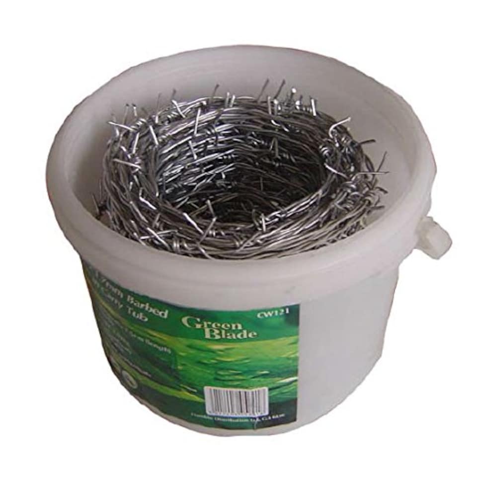 image 1 of 30m x 1.6mm Barbed Security Wire in Plastic Carry Tub