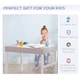image 6 of HOMCOM kids Table and Chair Set 2 in 1 Activity Play Table for Bricks w Storage | Grey