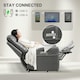 image 5 of HOMCOM Overstuffed Riser and Reclining Chair with USB Ports, Remote, Grey Grey
