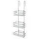 image 4 of Shower Caddy 3 Tier Bathroom Storage Organiser Hanging Basket With Shelving Over The Door Silver