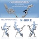 image 4 of HOMCOM 2-In-1 Folding Exercise Bike with 8-Level Magnetic Resistance Grey