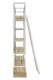 image 5 of Display Unit With Moveable Ladder,Shelf Unit With Storage Drawers,Wall Shelving Unit,Pine Wood Bookcase | Brown