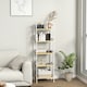image 8 of HOMCOM 5-Tier Bamboo Bathroom Storage Shelf with Adjustable Rack, Natural