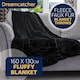 image 3 of Dreamcatcher Black Faux Fur Blanket Throw 160x130cm | Black | Black | One Size | 1
