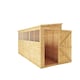 image 6 of 12 x 4 Modular Garden Shed Wooden Shiplap Pent Tongue and Groove Storage Brown