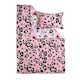 image 4 of OHS Leopard Print Reversible Microfibre Duvet Cover and Pillowcase Set, Double - Pink/White