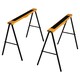 image 1 of HOMCOM Set Of 2 Folding Saw Horses Steel Frame w/ Anti-Slip Platform Handle DIY