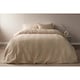 image 1 of Belledorm Waffle Stripe Duvet Cover Set - Latte - Single Brown | Single