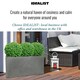 image 7 of Grey Light Concrete Trough Garden Planter H30 L65 W19 cm, 37 ltrs Cap.