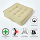 image 2 of Homescapes Sage Green Cotton Armchair Booster Cushion Green